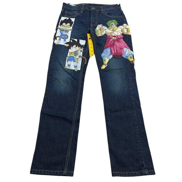 Levi’s 511 Men’s Custom One Of A‎ Kind Dragon Ball Z Goku & Vegeta Jeans - 30X32 - Picture 8 of 8